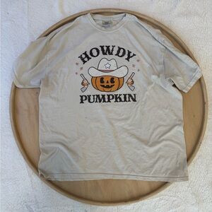 Comfort Colors “Howdy Pumpkin” Tee Shirt 2XL – Fall Western Graphic